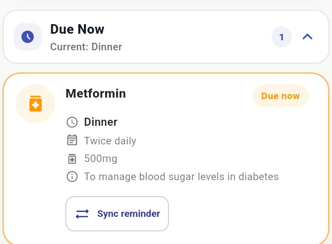 Track your medications, independently
